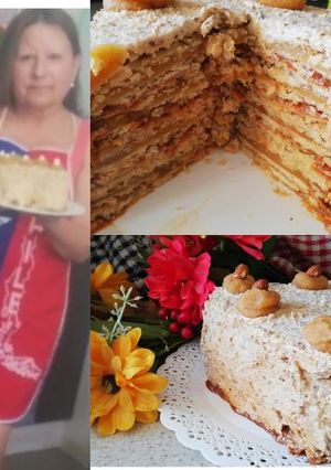 Una foto de Torta Pompadour de hojarasca chilena