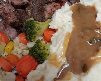 Update, Serving Recipe Beef Mash and Gravy Savory Delicious