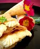 Milhojas de brandada de bacalao