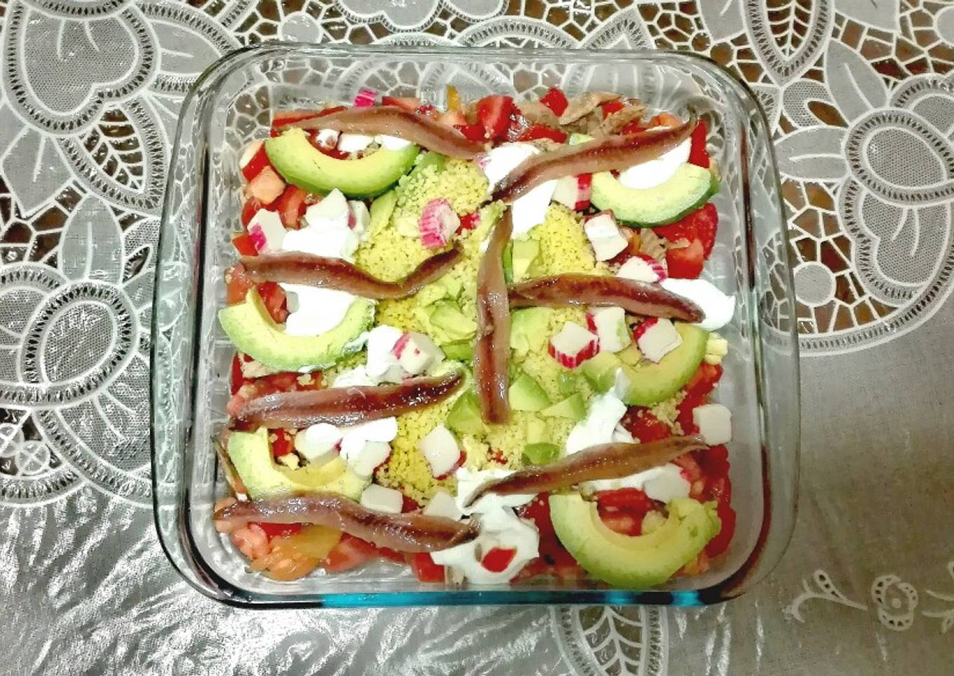 Ensalada de aguacate y cuscús