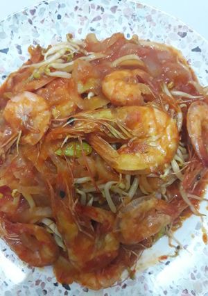 Foto resep Udang saos pedas manis