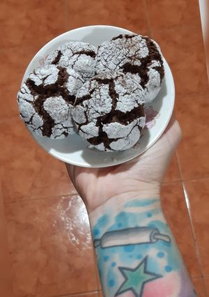 Una foto de Galletitas craqueladas de chocolate 🍫