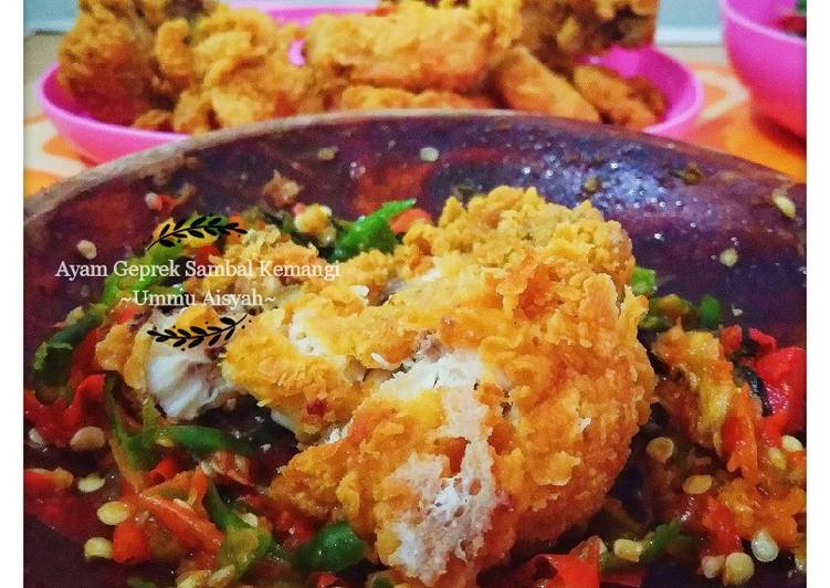 Resep @MANTAP Ayam Geprek Sambal Kemangi menu masakan sehari hari