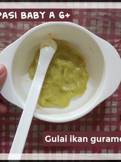 Foto resep (Mpasi 6+) Bubur Gulai ikan Gurame