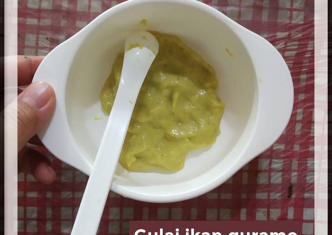 (Mpasi 6+) Bubur Gulai ikan Gurame