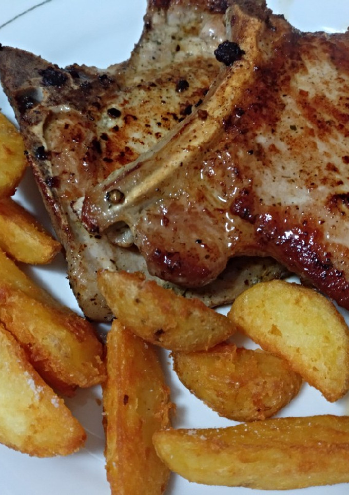 Una foto de Chuletas de cerdo súper express
