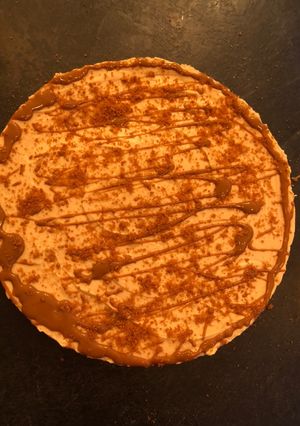O poză a rețetei Biscoff cheesecake.