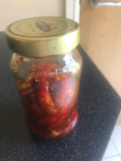 A picture of Cooking apple and red chilli pickle.