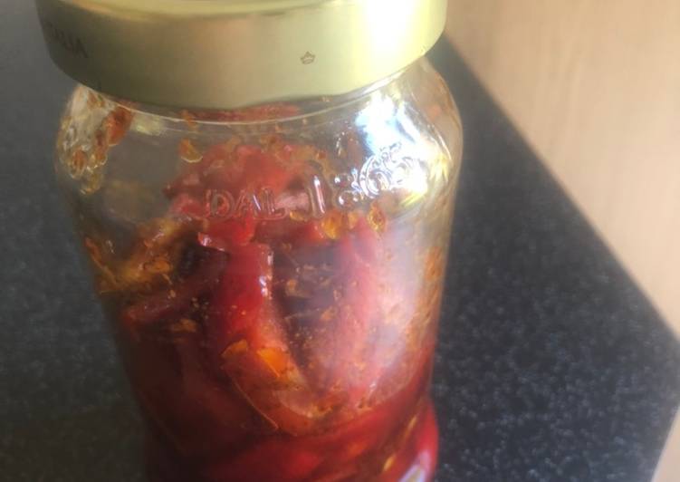 Recipe: Perfect Cooking apple and red chilli pickle