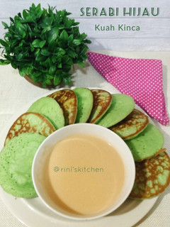 Foto resep Serabi Hijau Kuah Kinca