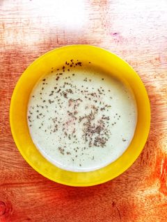 Foto resep Cauliflower and Edamame Cream Soup MPASI
