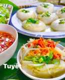 Bánh ít trần nhân đậu xanh làm từ cơm nguội