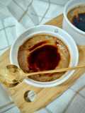 Postre cremoso con leche vegetal de coco y arroz