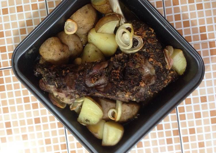 Home made roasted lamb