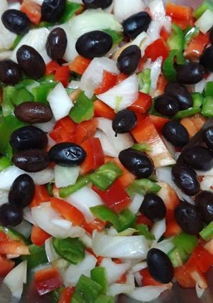 Una foto de Ensalada de judías blancas