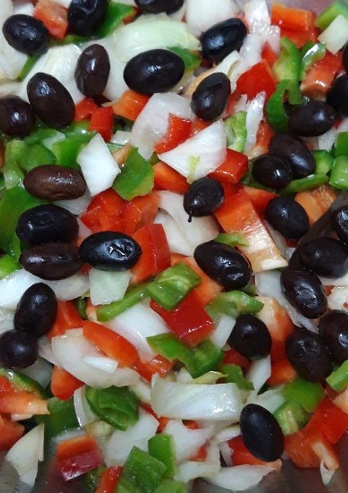 Una foto de Ensalada de judías blancas