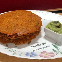 A picture of Kodo Millet Adai (Millet Chilla).