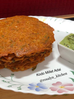 A picture of Kodo Millet Adai (Millet Chilla).