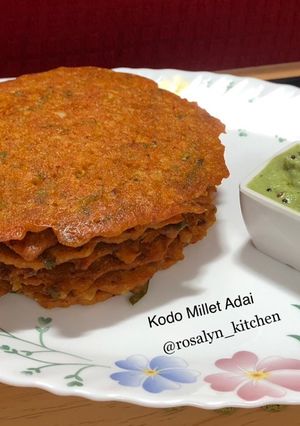 A picture of Kodo Millet Adai (Millet Chilla).