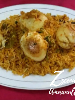 A picture of Qeema Anda Dum Biryani.