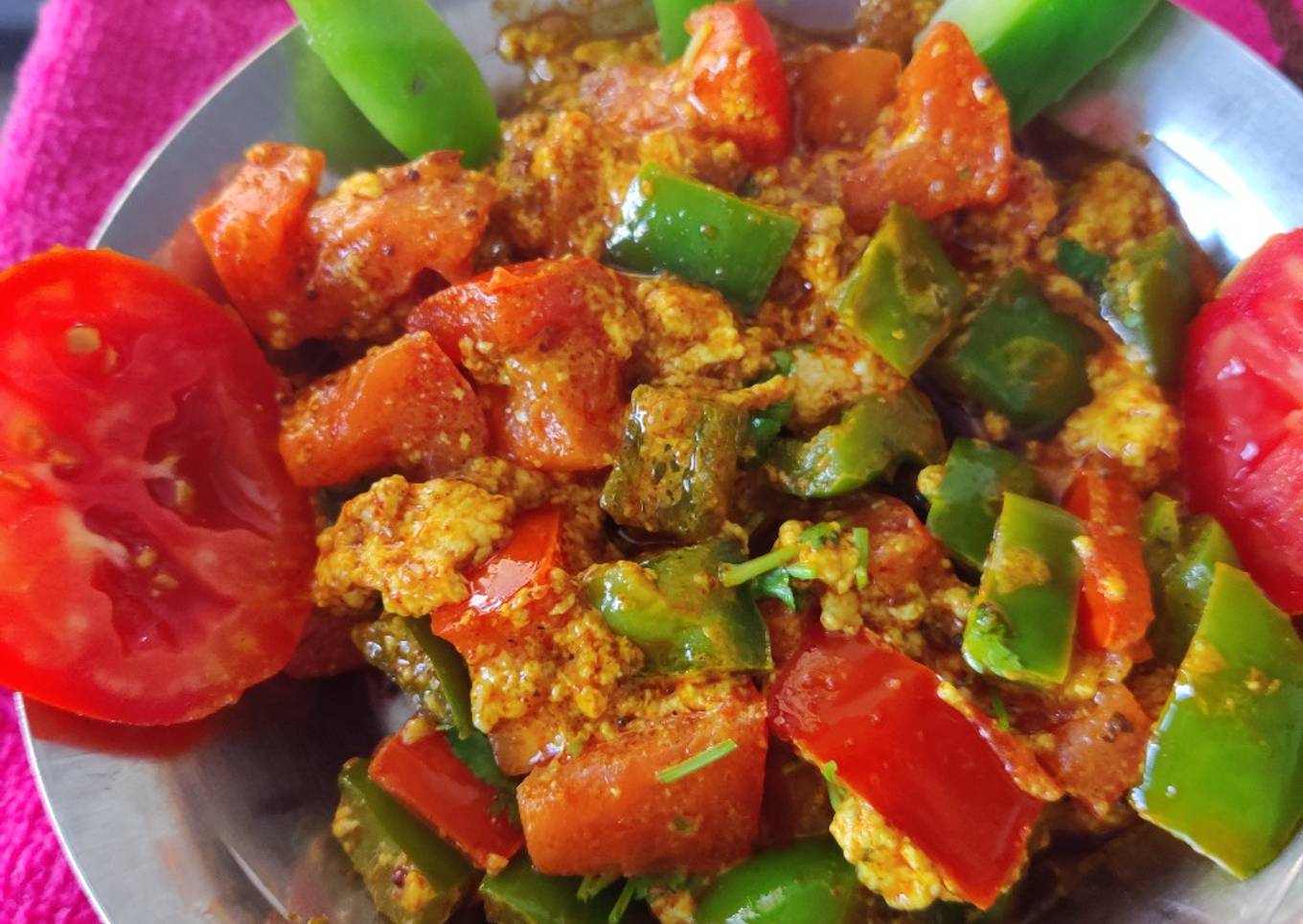 Paneer capsicum sabzi