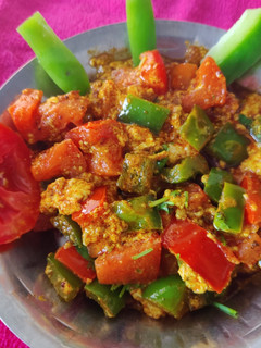 A picture of Paneer capsicum sabzi.