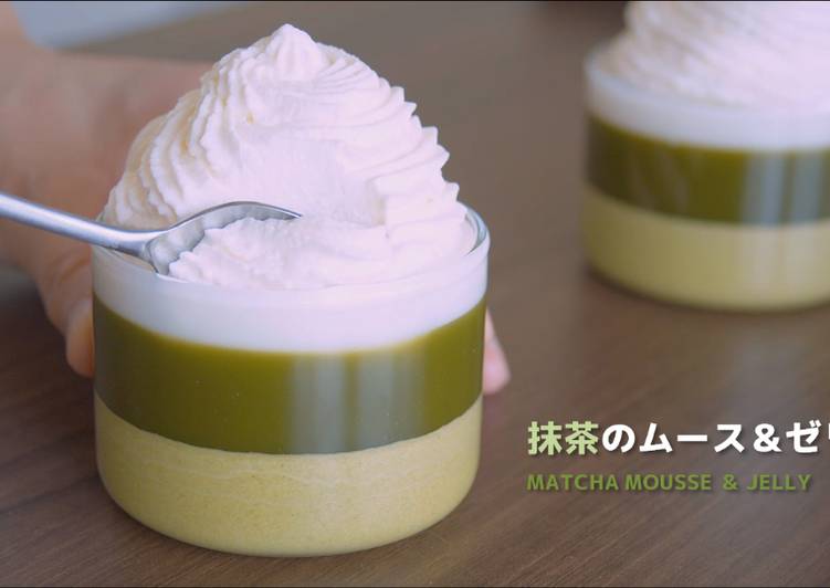 Simple Way to Make Speedy No-Bake Matcha Mousse and Jelly ★Recipe Video★