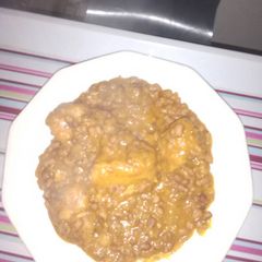 A picture of Porriage beans and yam.