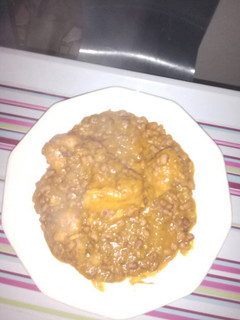 A picture of Porriage beans and yam.