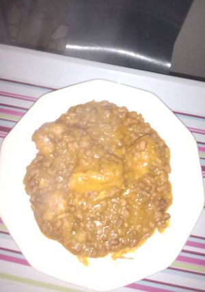 A picture of Porriage beans and yam.
