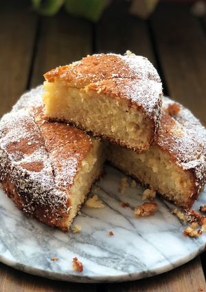 Una foto de Torta matera con crema pastelera