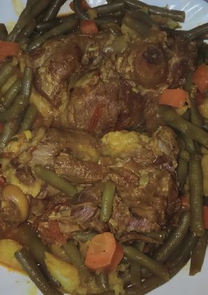 صورة لوصفة طاجين اللوبيا بنين ويشهي جربوه 😋❤️ رائع جداً 🇩🇿🇩🇿