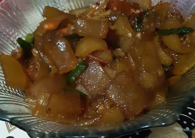 Resep Kulit sapi kecap pedas yang Bikin Ngiler