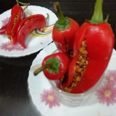 A picture of Stuffed Red Chilli Pickle.