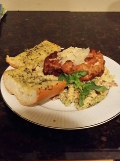 A picture of Brad's chicken carbonara.