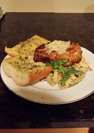 A picture of Brad's chicken carbonara.