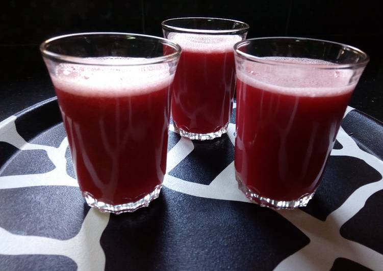 Recipe of Super Quick Homemade Mixed Fruit Juice#15minsorlesscookingrecipecontest