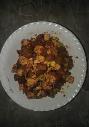 Foto resep Kulit sapi+tahu pete bumbu sambal