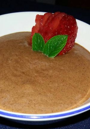 Una foto de Mousse de chocolate