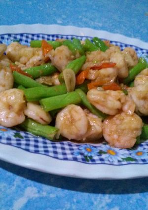 Foto resep Udang buncis saus tiram