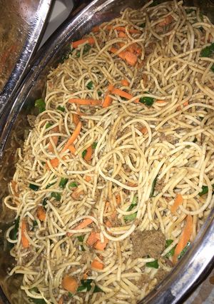 A picture of Minced meat spag.