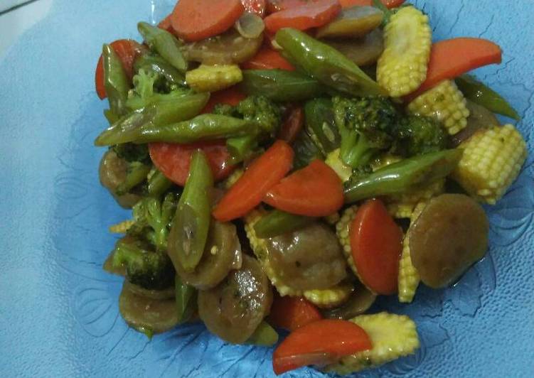 Tumis sayur campur saus tiram for breakfast 😊