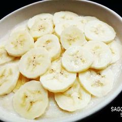 A picture of Sago Banana Kheer.