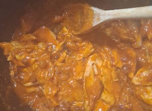 Une photo de Poulet aux tomates et raisins secs (Cookeo)
