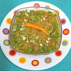 A picture of Lauki Bharta (Charred Bottle Gourd Mash).