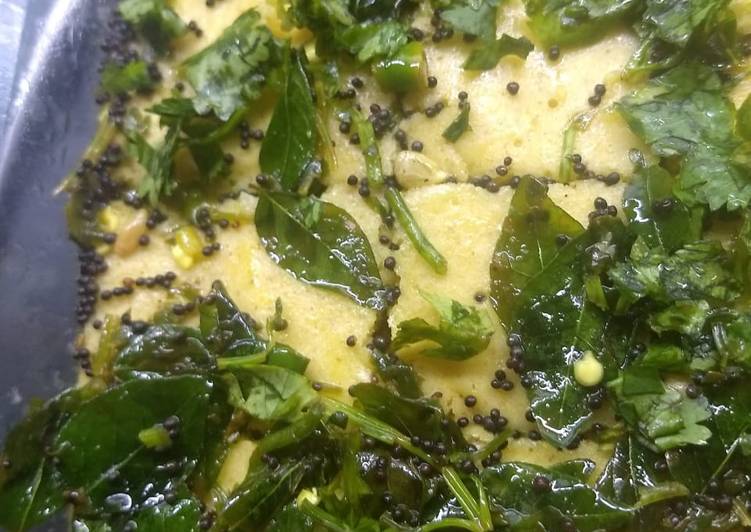 Khaman dhokla in microwave