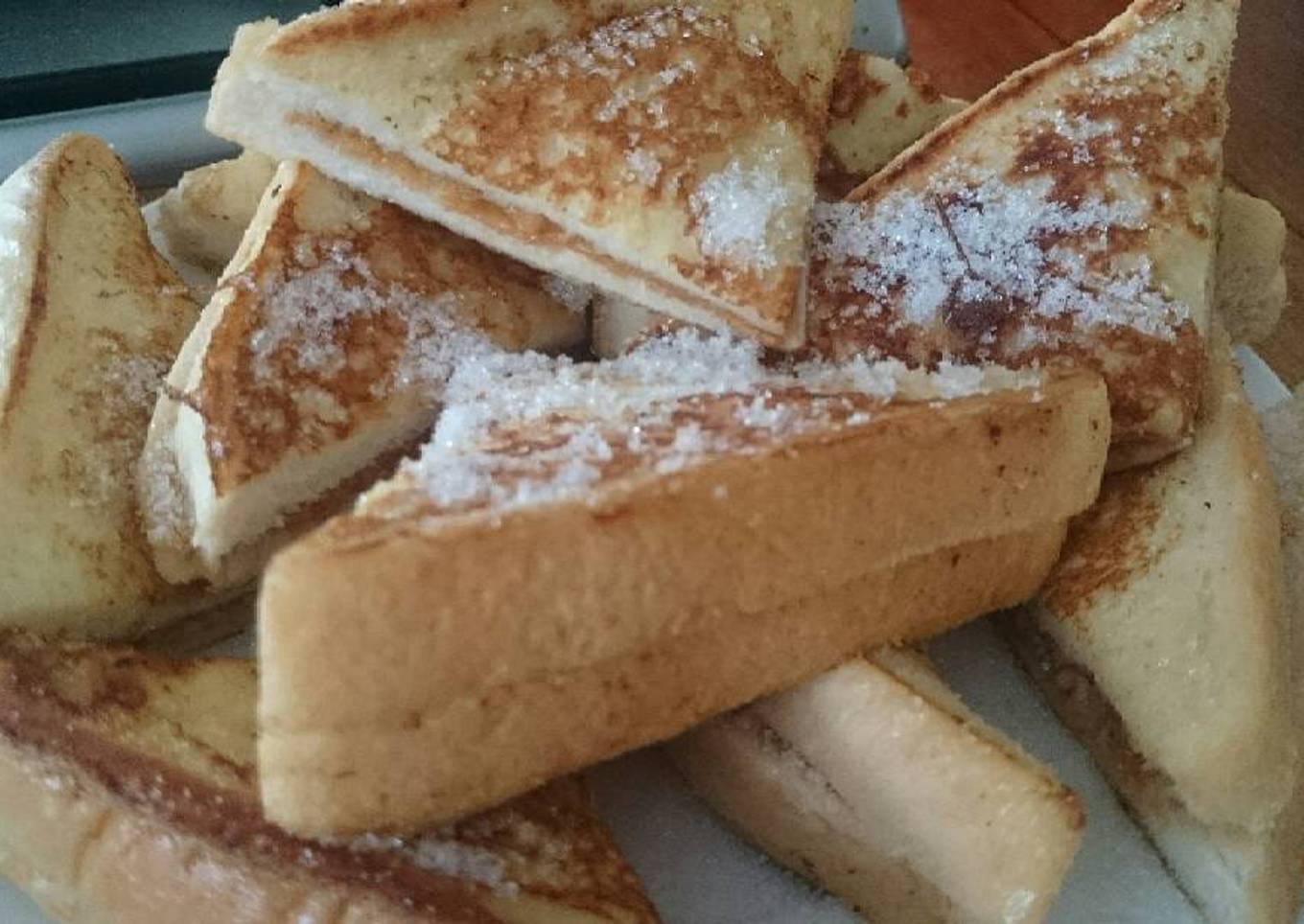 Peanut butter stuffed French toast.