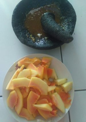 Foto resep Rujak coel pepaya nanas