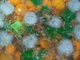 Soup jagnis worbas alias jagung manis wortel baso