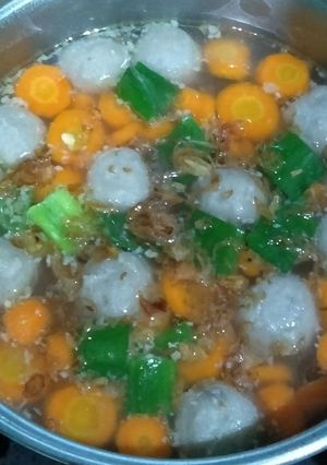 Foto resep Soup jagnis worbas alias jagung manis wortel baso